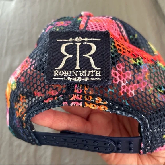 Robin Ruth Snapback Floral Hawaii Cap. OS. - Picture 3 of 7